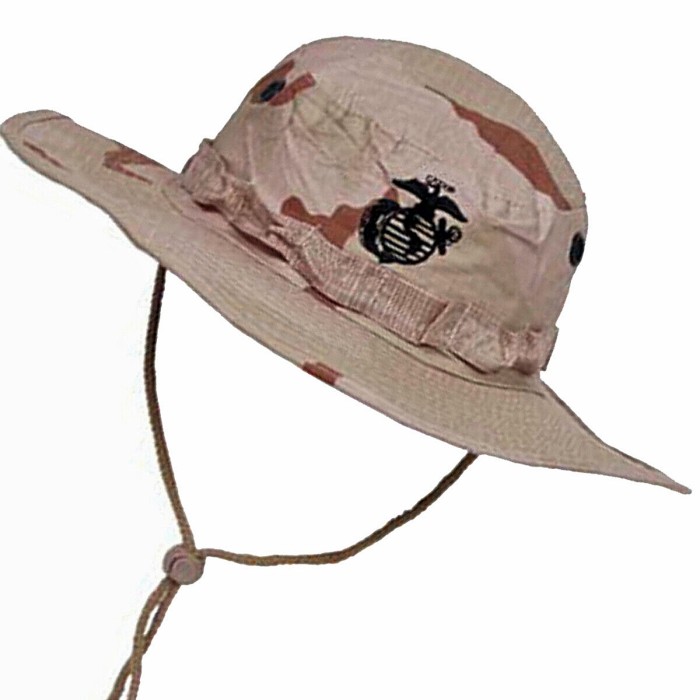 MFH, USMC, US Tropenhut mit gesticktem US Marine Emblem